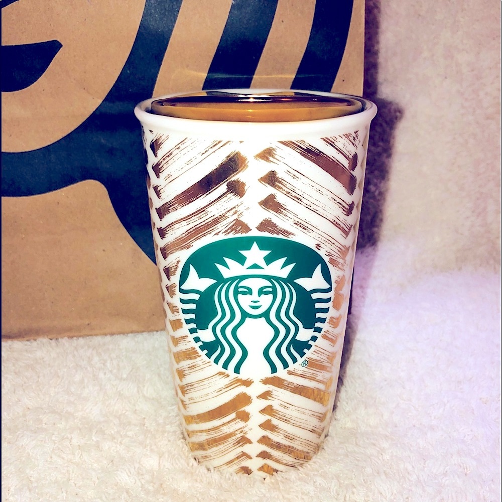 NEW Starbucks 2015 Holiday Ceramic Tumbler